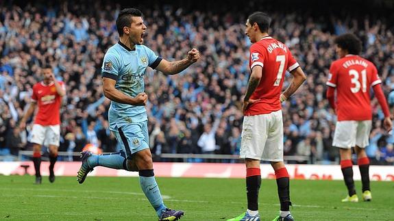 El City gana al United en el derbi de Manchester con un gol de Agüero