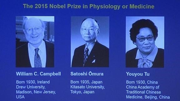 El Nobel de Medicina recompensa los avances contra las infecciones parasitarias y la malaria