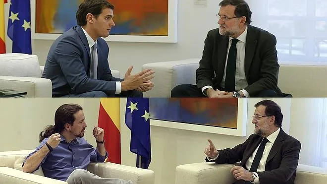 Rajoy atrae a Rivera al frente constitucional pero no logra sumar a Iglesias