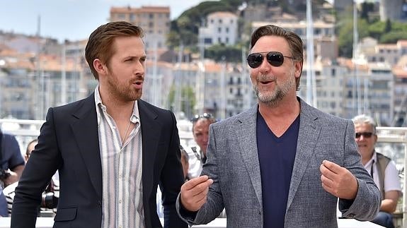 Russell Crowe y Ryan Gosling reparten risas y estopa en Cannes