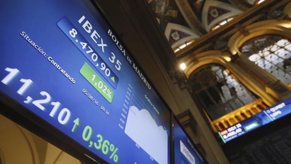 El Ibex mantiene las ganancias a media sesión y lucha por los 8.600 puntos