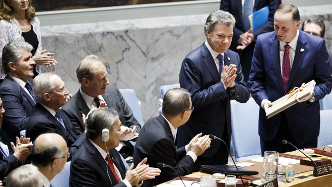 Santos entrega el acuerdo de paz con las FARC al Consejo de Seguridad de la ONU
