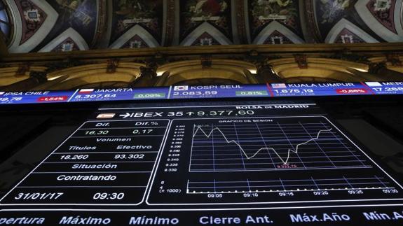 BBVA y los grandes valores frenan al Ibex-35 en la primera sesión de febrero