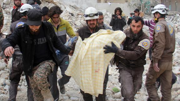 Al menos 21 muertos, 14 de ellos niños, en un bombardeo en Siria