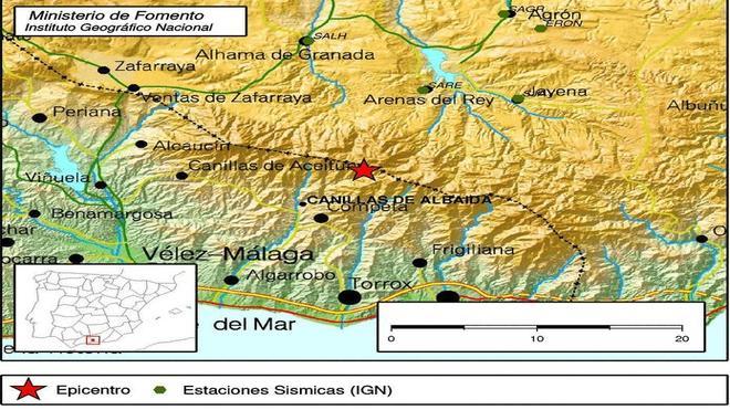 Un terremoto de magnitud 4.5 se deja sentir en la provincia de Málaga