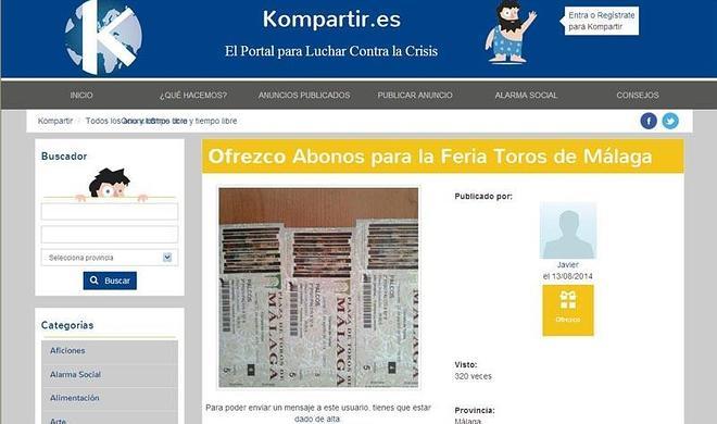Entradas para José Tomás con tintes altruistas