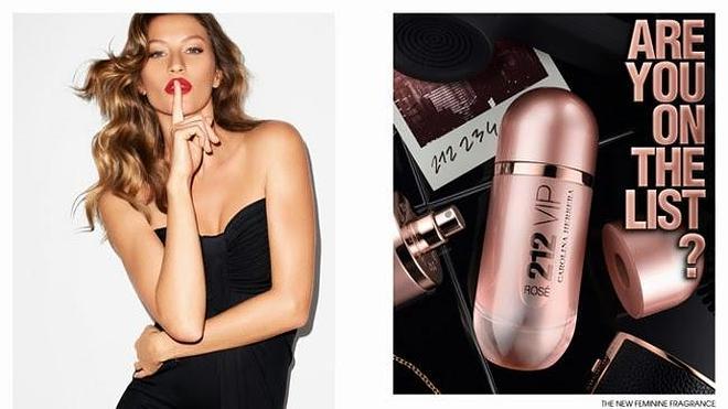 Gisele Bündchen, imagen de la nueva fragancia de Carolina Herrera 212 VIP ROSÉ