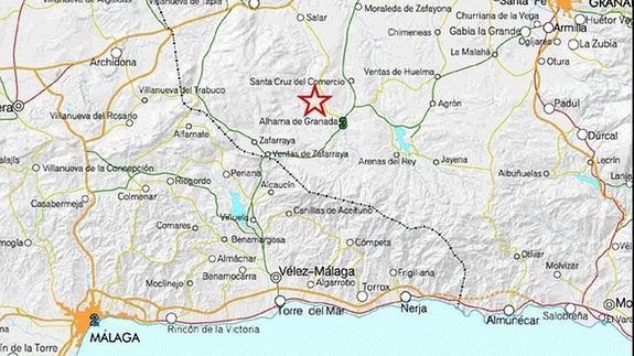 Un seísmo de 3,2 grados con epicentro en Alhama de Granada se deja sentir en Vélez y Canillas de Aceituno