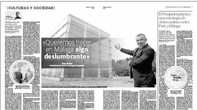 El presidente del Pompidou: "Con el proyecto de Málaga queremos superarnos"