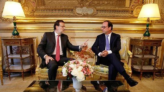 Hollande sobre el Centro Pompidou en Málaga: "Es una muestra de la colaboración cultural entre España y Francia"