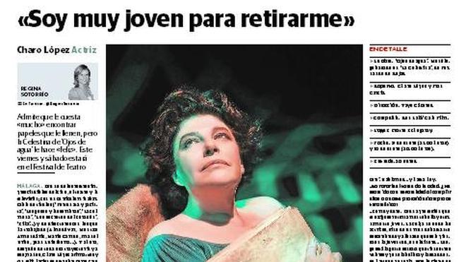 Charo López: «Soy muy joven para retirarme»