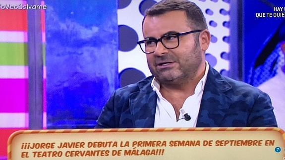 Jorge Javier Vázquez se estrena como actor en Málaga con la obra 'Iba en serio' de Juan Carlos Rubio