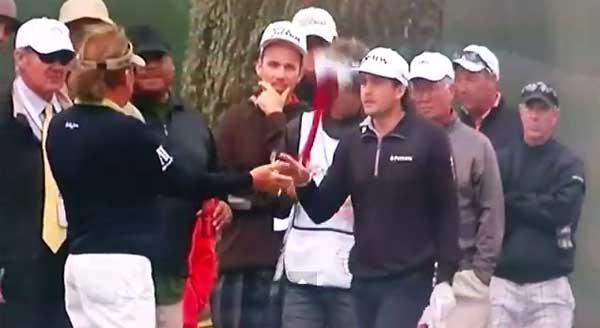 El rifirrafe de Jiménez con otro golfista