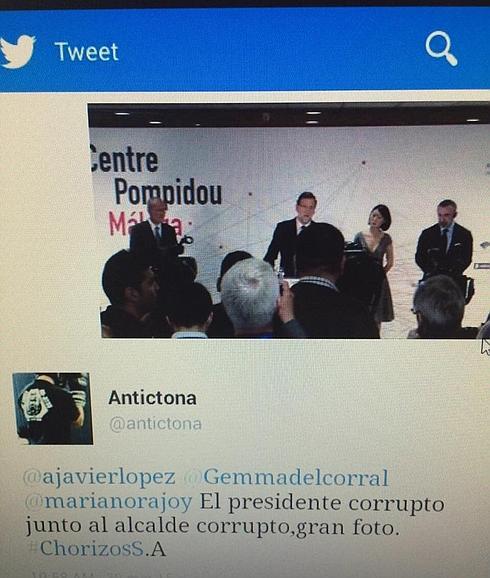 Denuncian a un usuario de Twitter por llamar «corruptos» a Rajoy y a De la Torre