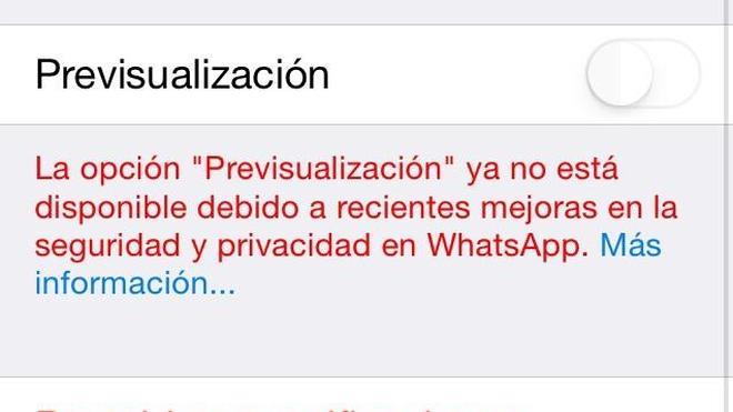 WhatsApp elimina la vista previa de mensajes en sus notificaciones