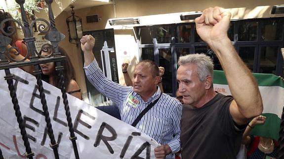 El líder sindical Diego Cañamero, detenido por ocupar la finca Las Turquillas