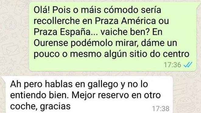 Le dan plantón en Bla Bla Car por hablar en gallego