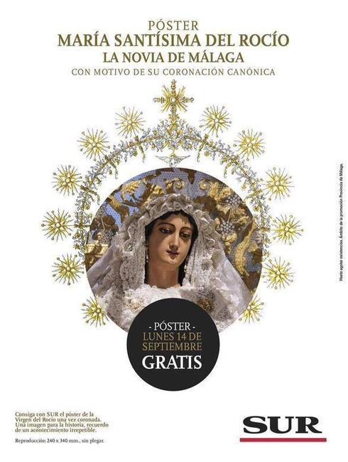 SUR ofrece este lunes un póster conmemorativo de la coronación de la Virgen del Rocío