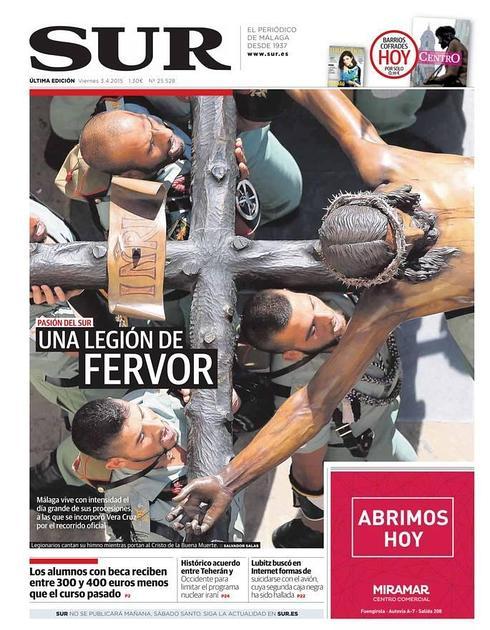 La portada 'Una legión de fervor', con foto de Salvador Salas, Premio ÑH de Diseño 2015