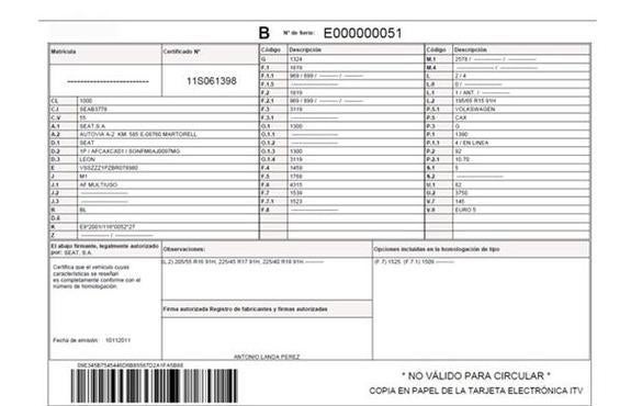 Los coches y camiones matriculados desde hoy tendrán la tarjeta ITV en formato electrónico