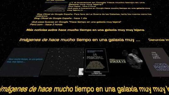 ¿Qué pasa si busco en Google 'Hace mucho tiempo en una galaxia muy, muy lejana'?