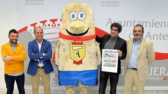 Pachi e Idígoras crean la mascota de los Dólmenes de Antequera, SuperPiedra