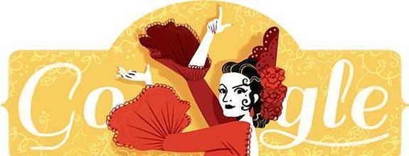 El 'doodle' de Google recuerda hoy a Lola Flores en el 93 aniversario de su nacimiento