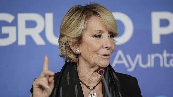 Esperanza Aguirre: "La secta quiere que me vaya a la tumba"