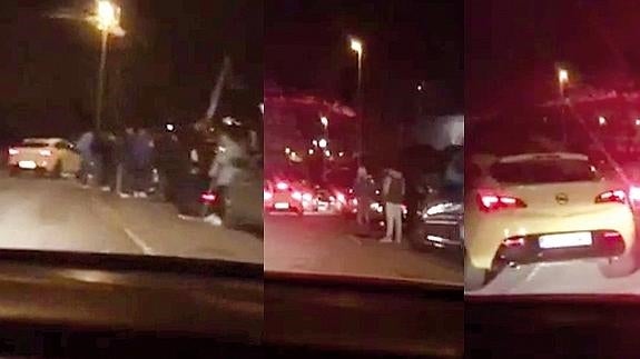 Sorprenden a centenares de jóvenes en carreras ilegales de coches en un polígono