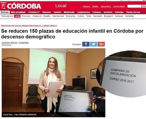 La delegada de Educación en Córdoba presenta el proceso de 'excolarización'