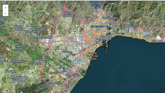 Mapa De Los Contenedores Que Ardieron En Malaga Durante La Huelga Diario Sur