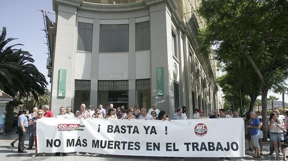 La siniestralidad laboral se desboca en Málaga con el doble de muertes y un 30% más de heridos graves