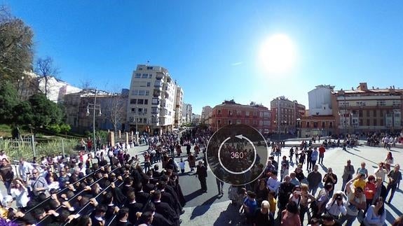 Foto 360.º: Salida del Monte Calvario de la iglesia de la Victoria