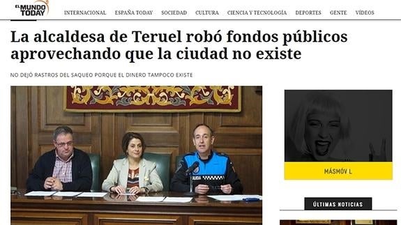Teruel solicita a 'El Mundo Today' que retire un artículo satírico sobre 'corrupción'