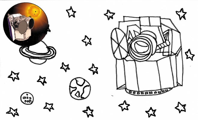 El dibujo de niño malagueño viaja al espacio en un satélite de la Agencia Espacial Europea