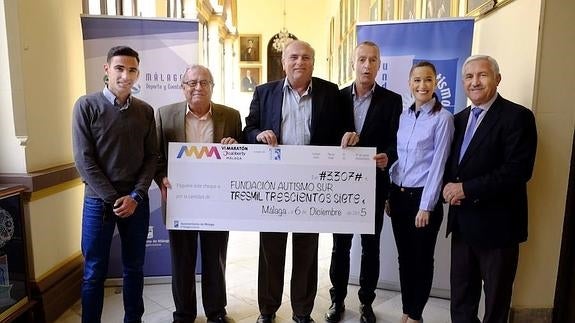 El Maratón Cabberty Málaga 2015 dona 3.307 euros a la Fundación Autismo Sur