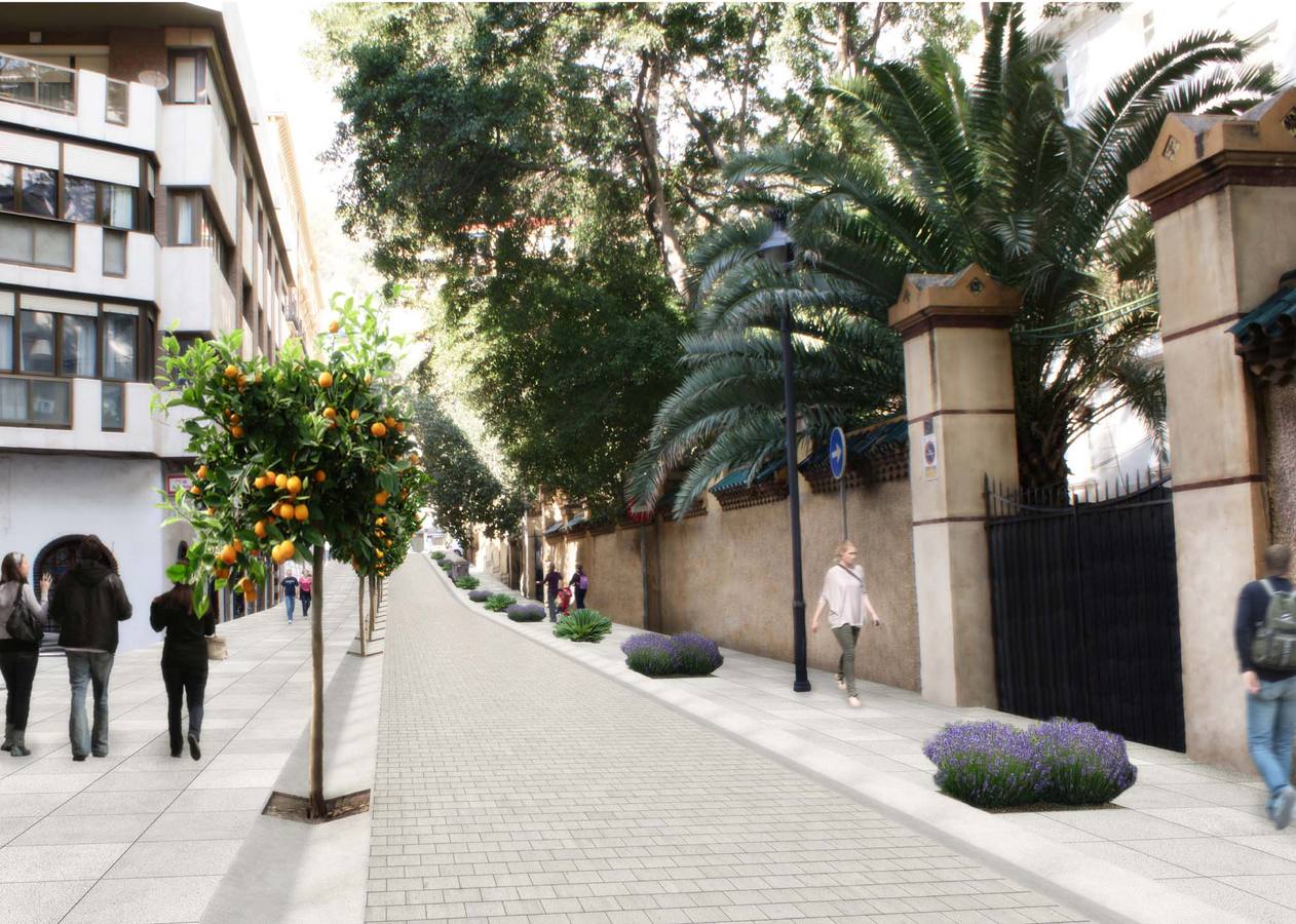 Urbanismo hará semipeatonal una de las calles junto al futuro Hotel Miramar de Málaga