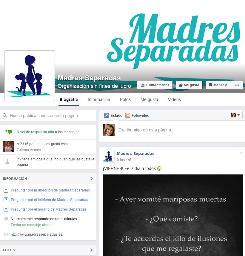 Más de 600 madres separadas buscan apoyo en Internet