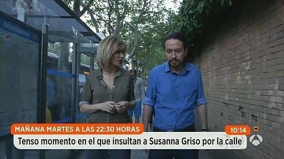 Insultan gravemente a Susanna Griso durante una entrevista a Pablo Iglesias: «Fascista, hija de p…»