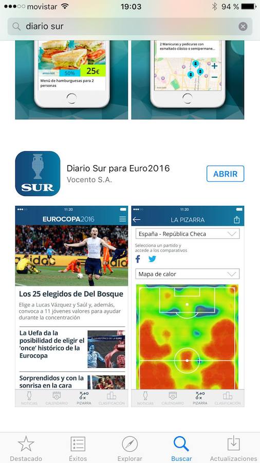 Diario Sur para Euro2016, la app para estar al día de la Eurocopa de Francia
