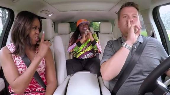 Michelle Obama rapea junto a James Corden al ritmo de Missy Elliot