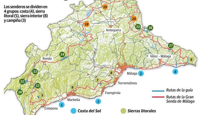20 rutas para conocer la provincia de Málaga