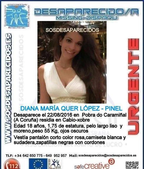 La emotiva carta de la hermana de Diana Quer, la joven desaparecida en las fiestas del pueblo gallego Cabío-O Xobre