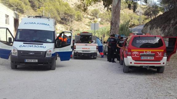 Rescatan a un excursionista accidentado en la ruta de Los Cahorros del río Chíllar en Nerja