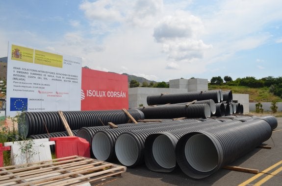 Nerja pide que se reactiven las obras de la depuradora tras cuatro meses paralizadas