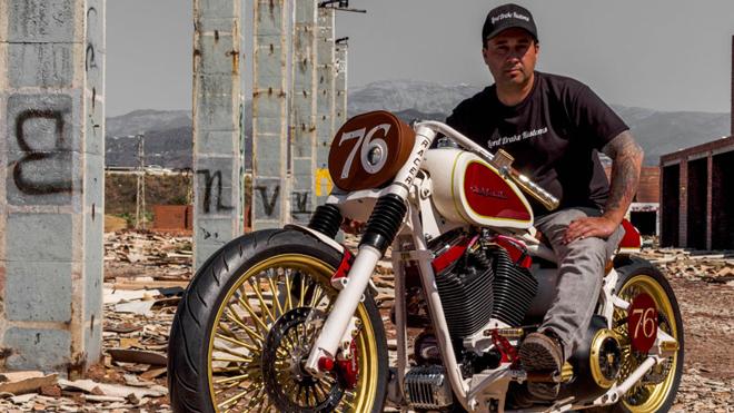 Un diseñador de motos malagueño, quinto en el Mundial de ‘Harleys’ modificadas