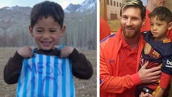 Murtaza, el niño de la camiseta de plástico conoce a su ídolo: Messi