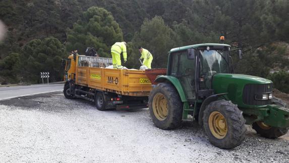 La Junta realiza labores preventivas con sal en 200 kilómetros de carreteras de Málaga ante la ola de frío