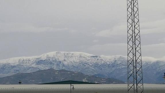 La nieve cubre los picos más altos de la Axarquía