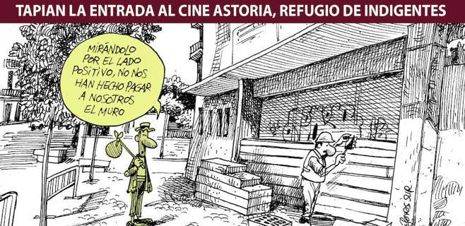 El cine Astoria se cuela en la viñeta de Idígoras